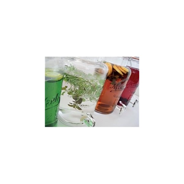 Glasbeholder med taphane, 1,9 liter