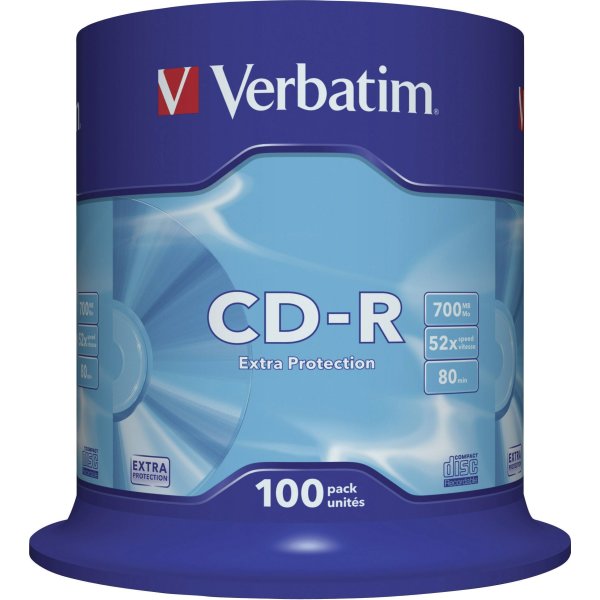 CD-R Verbatim 700 MB/80 min Spindel 100 st