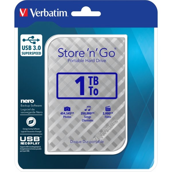 Extern HDD Verbatim Store ‘N’ Go 2,5” 1TB USB3.0
