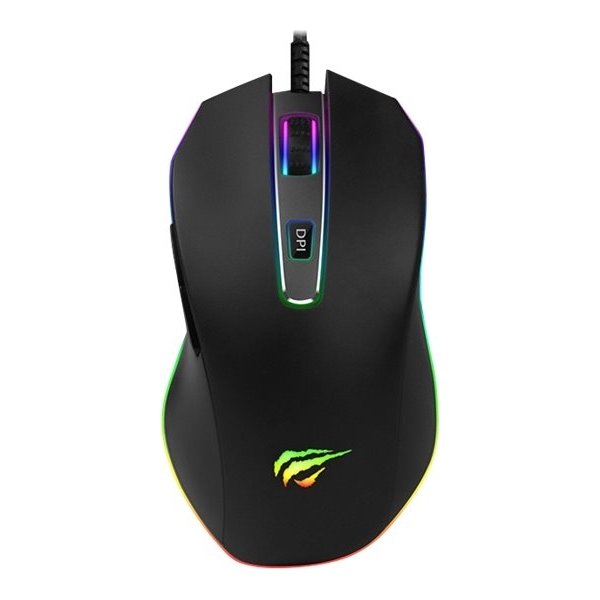 Havit MS837 RGB gaming mus, sort