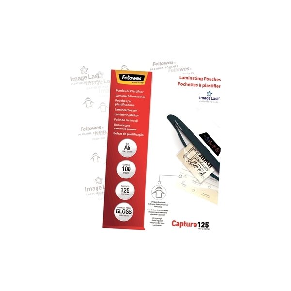 Lamineringsfickor Fellowes A5 125 micron