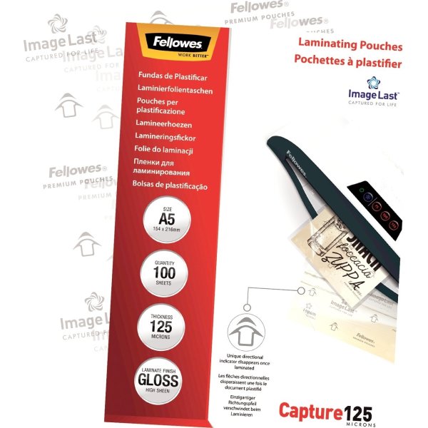 Lamineringsfickor Fellowes A5 125 micron