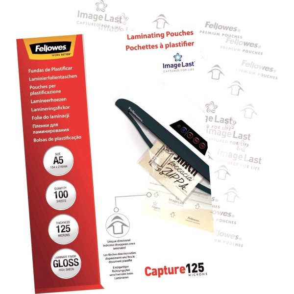 Lamineringsfickor Fellowes A5 125 micron