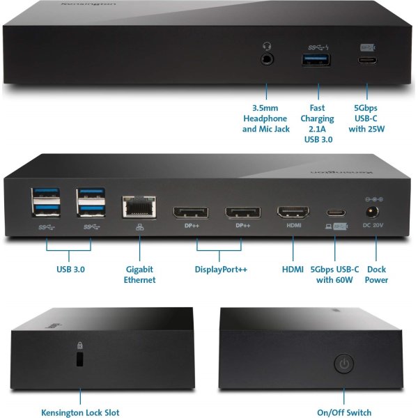 Kensington SD4800P USB-C/USB 3.1 dockingstation