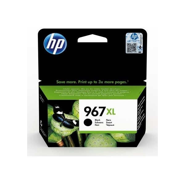 HP nr. 967/3JA31AE # BGX XL blækpatron, sort