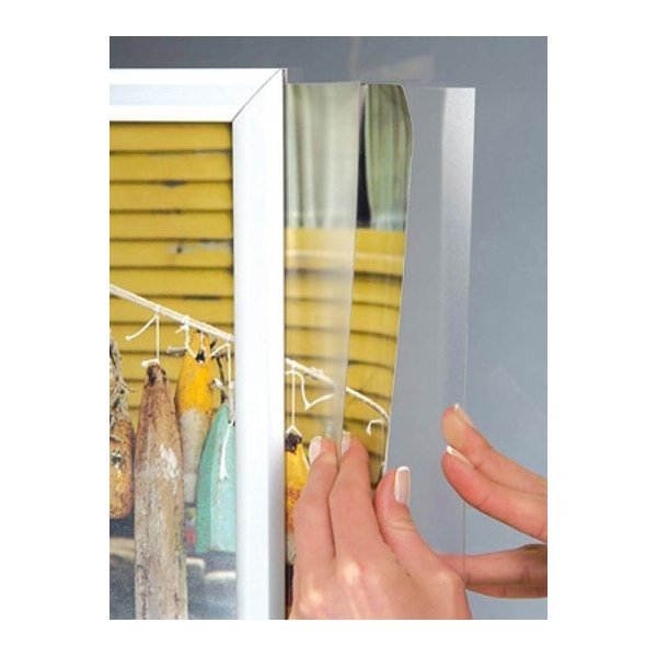 Alu Slide-in Plakatramme, Snap-frame, 50x70, Sølv