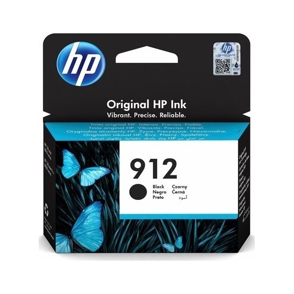 HP 912 sort blækpatron, blister, 300s.