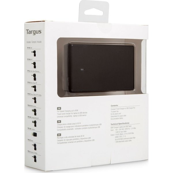 Targus AC kompakt opladeradapter til pc, 90W