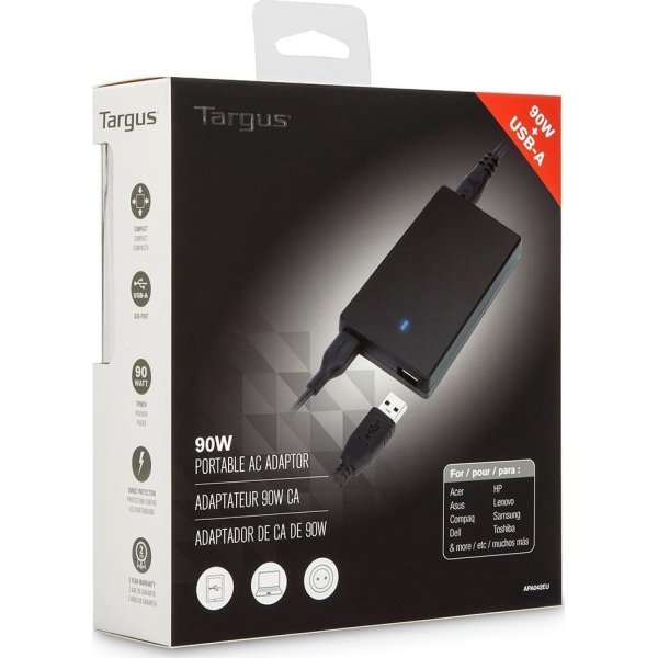 Targus AC kompakt opladeradapter til pc, 90W