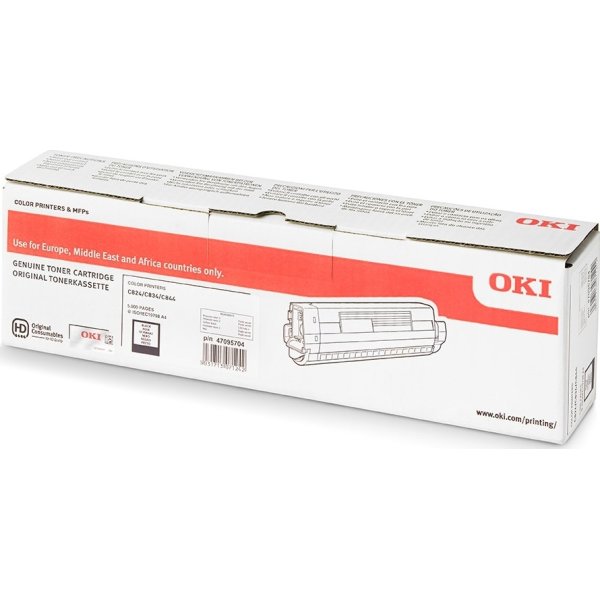 Lasertoner OKI C824 Svart 5000 sidor