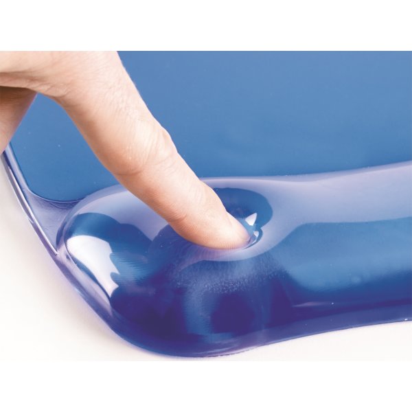 Fellowes gel musemåtte med håndledsstøtte, blå