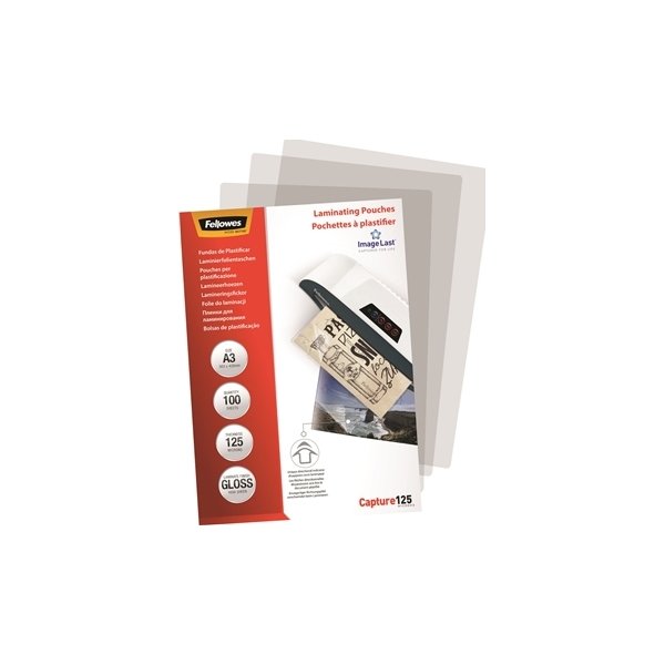 Lamineringsfickor Fellowes Capture 125 micron A3