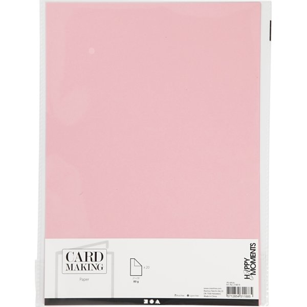 Papper Happy Moments A4 70 g 20 ark Rosa