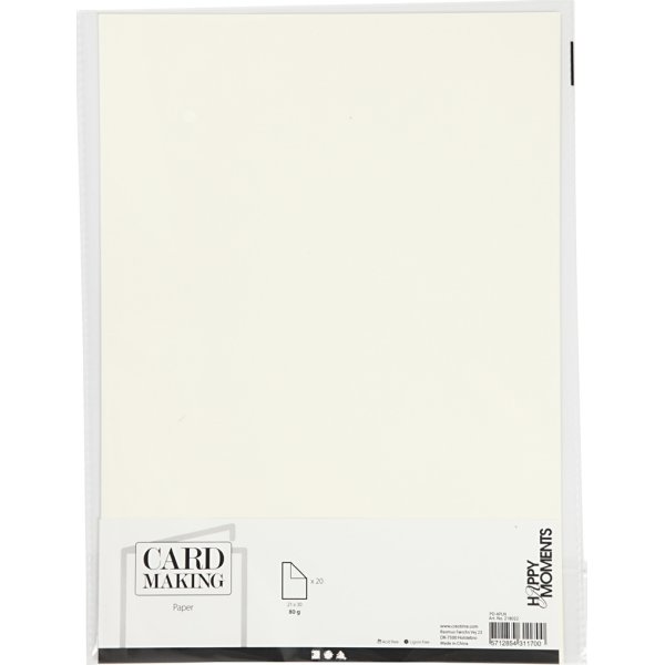 Papper Happy Moments A4 70 g 20 ark Råvit