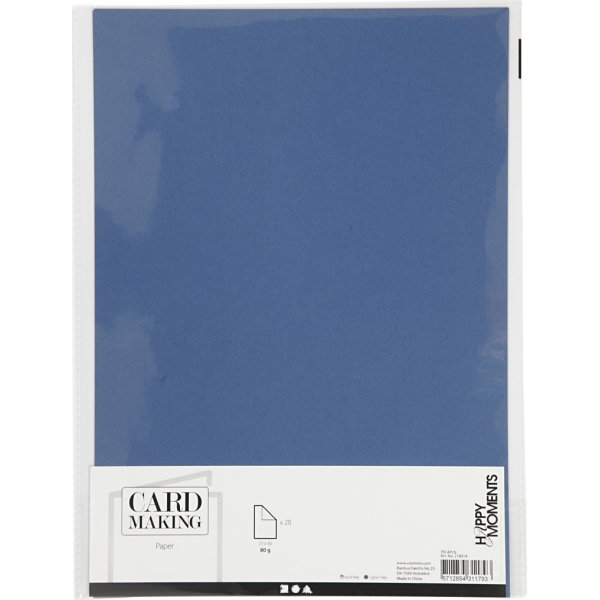 Papper Happy Moments A4 110 g 20 ark Blå