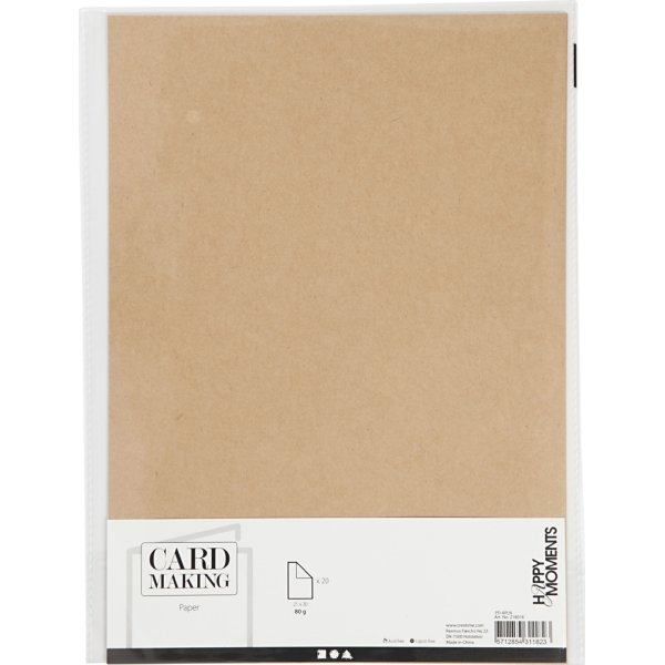 Papper Happy Moments A4 120 g 20 ark Natur