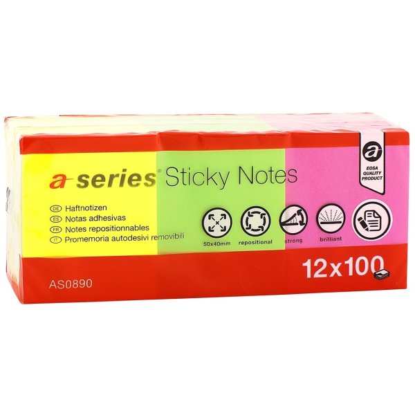 Sticky notes a-series 50x40 mm Mix