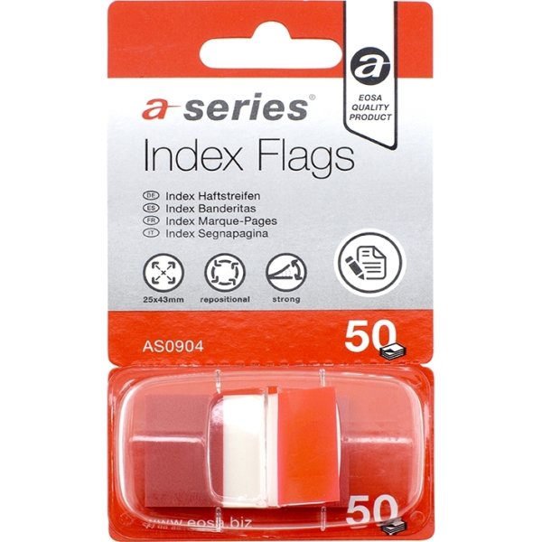Indexflikar a-series 12x44 mm Röd
