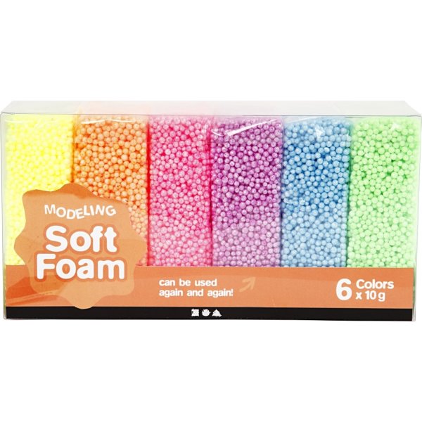 Modellera Soft Foam 60g Blandade Färger