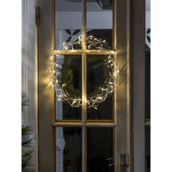 Ljuskrans 48 LED  Ø45 cm Silver