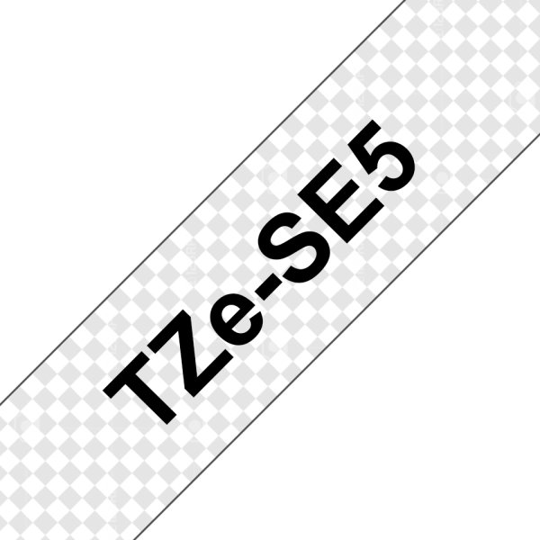 Säkerhetstejp Brother TZe-SE5 24 mm Svart på vitt