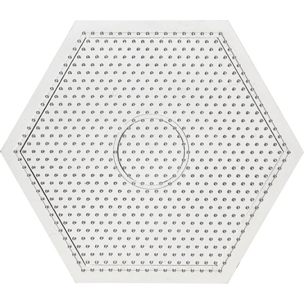 Perleplade, 15x15 cm, stor sekskant