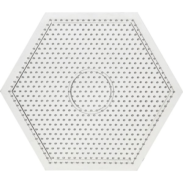 Perleplade, 15x15 cm, stor sekskant, 10 stk