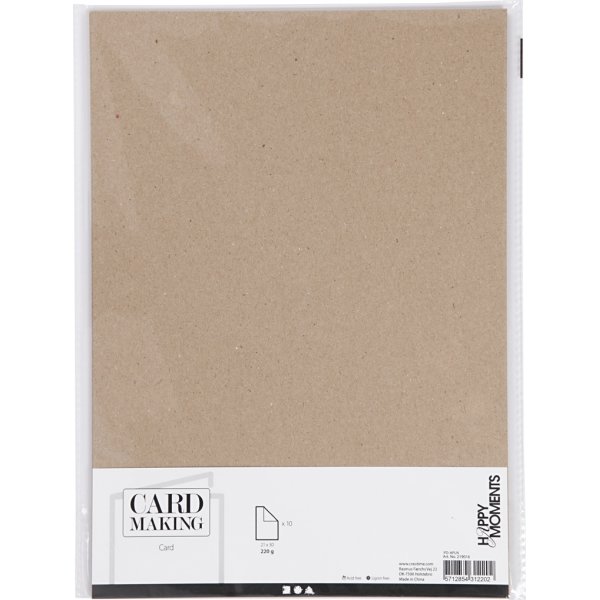Kartong Happy Moments A4 220 g 10 ark Natur