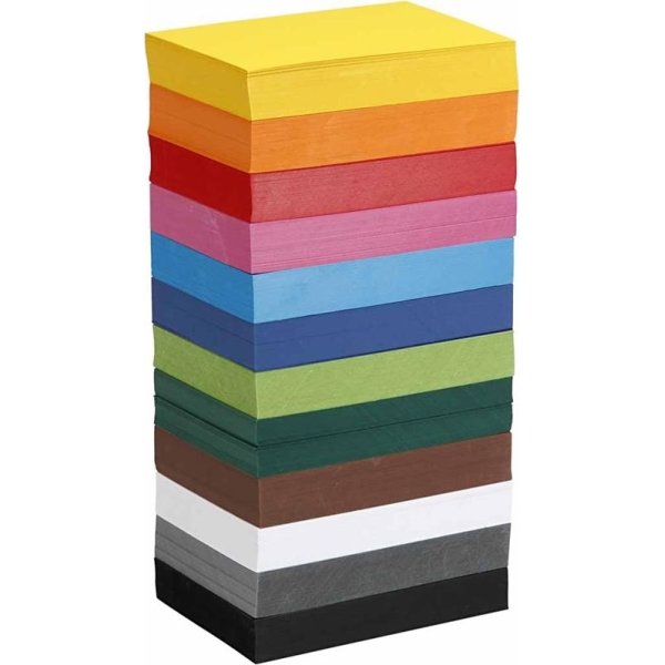 Kartong Colortime A6 180 g 1200 ark Blandade färge