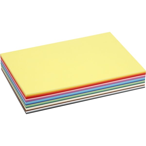 Kartong Colortime A4 180 g 30 ark Blandade färger