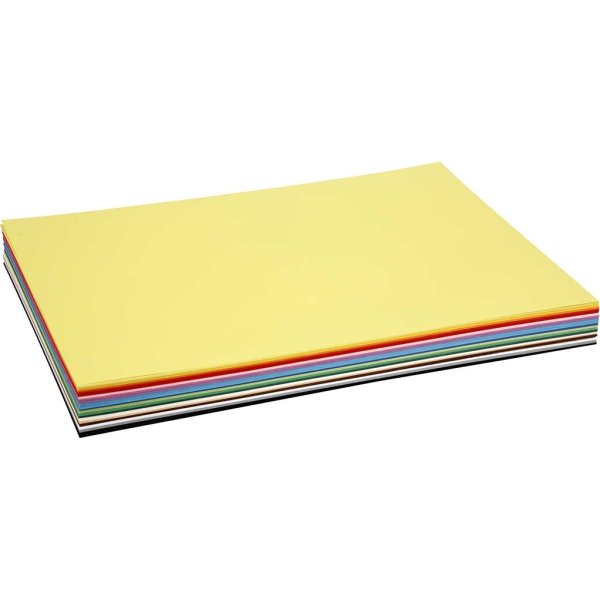 Colortime Karton, A2, 180g, 20 ark, ass. farver 
