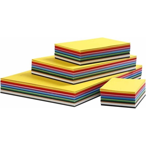 Kartong Colortime A2-A6 180 g 1800 ark Blandade fä