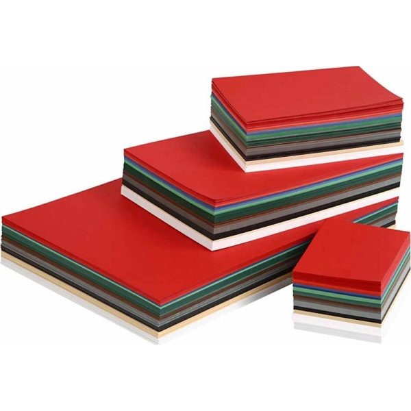 Julkartong Colortime A3-A6 180 g 1500 ark Blandade