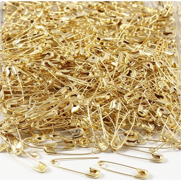 Säkerhetsnålar 22 mm Guld 500 st