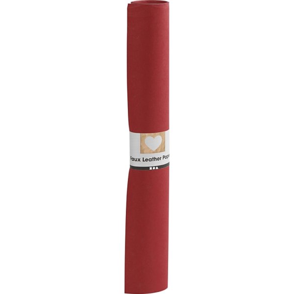 Läderpapper 350g/m² 50x100 cm röd