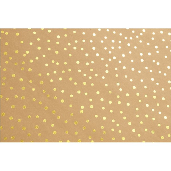 Läderpapper med guldprickar 350g/m² 50x100 cm