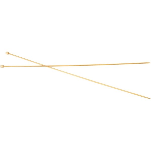 Sticknålar nr 2.5, L: 35 cm, bambu
