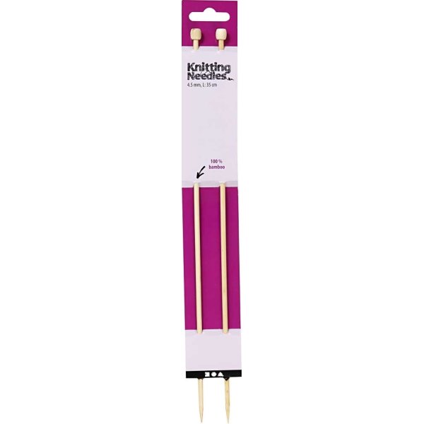 Sticknålar nr 4.5 L 35 cm, bambu
