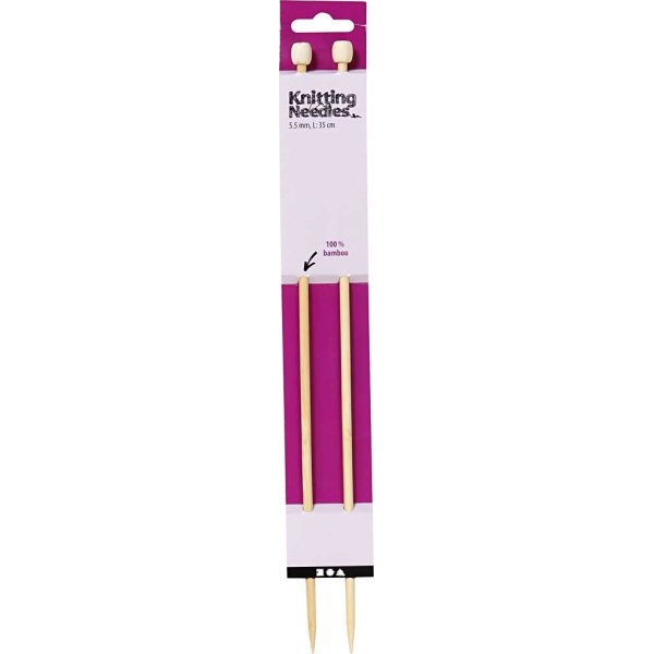 Sticknålar nej 5.5 L 35 cm, bambu