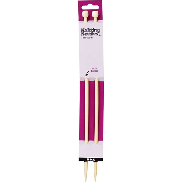Sticknålar nr 7 L 35 cm, bambu