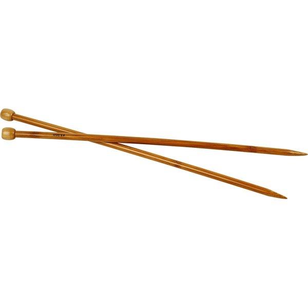Sticknålar nr 8 L 35 cm, bambu