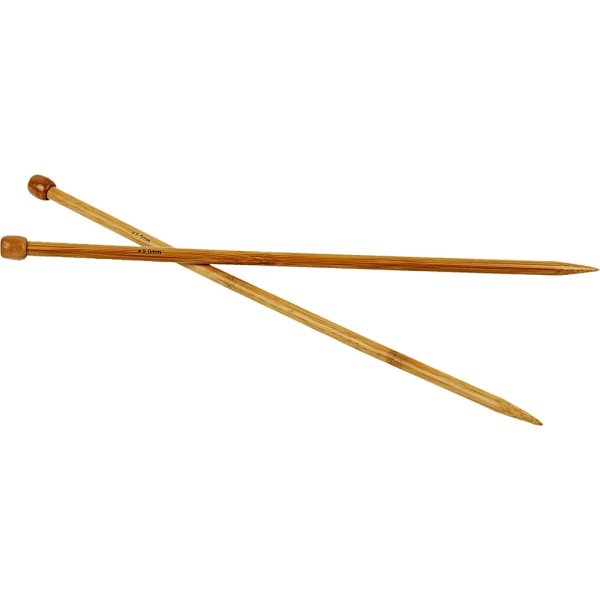 Sticknålar nr 9 L 35 cm, bambu
