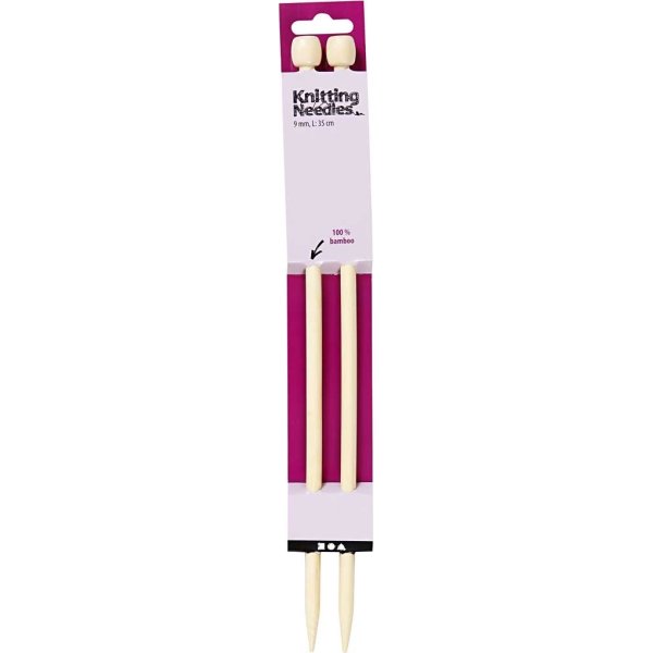 Sticknålar nr 9 L 35 cm, bambu