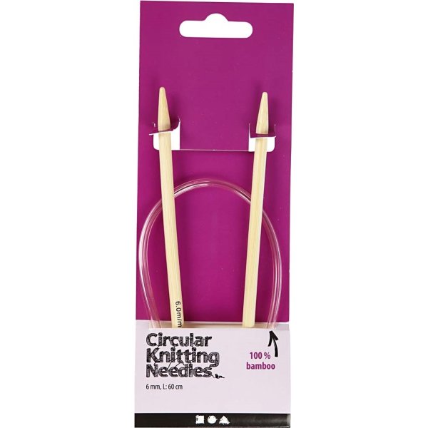Rundstickor 6 L 60 cm, bambu