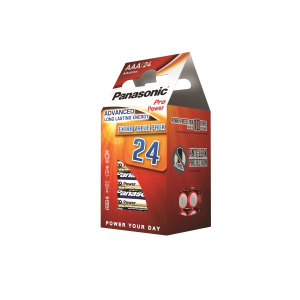 Panasonic strl. AAA Pro Power Gold batteri, 24 st