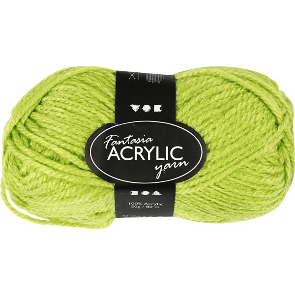 Akrylgarn Fantasia 50g ljusgrönt