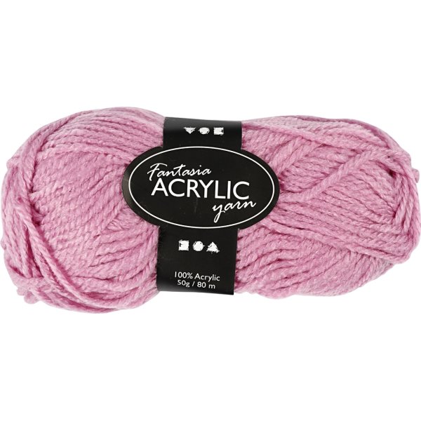 Akrylgarn Fantasia 50g rosa
