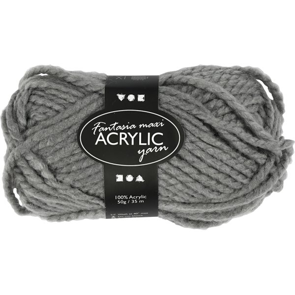Akrylgarm Fantasia Maxi 50g grått