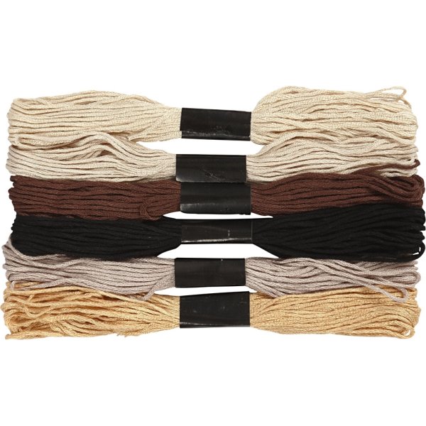 Broderigarn 6 buntar natur harmoni