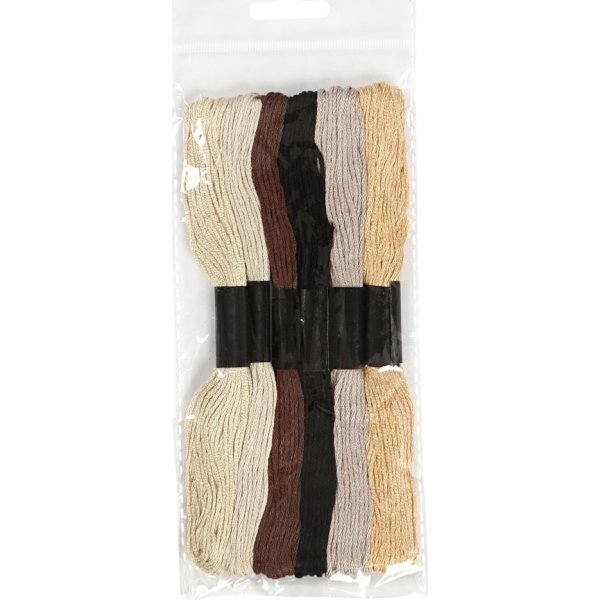 Broderigarn 6 buntar natur harmoni
